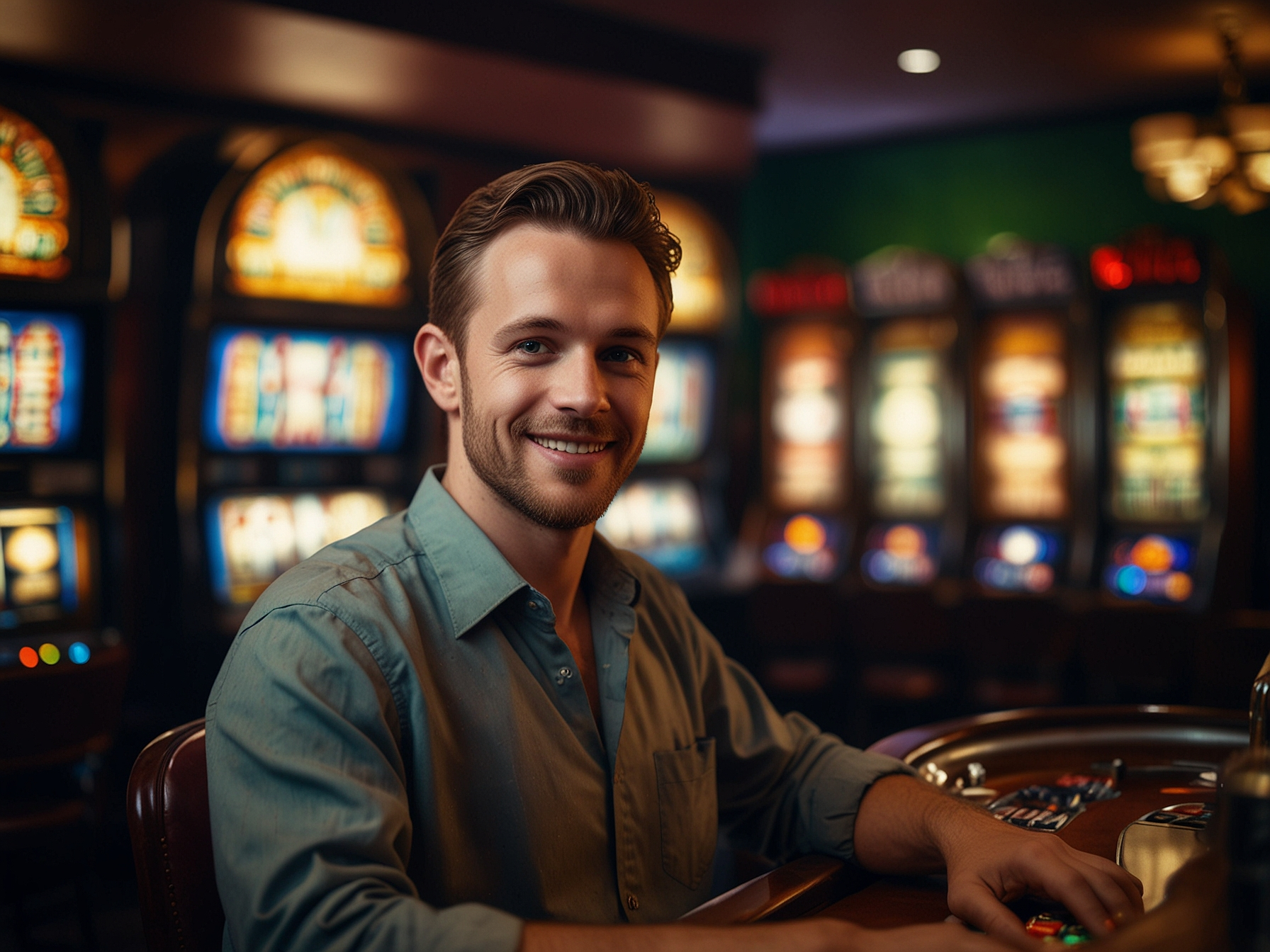 Puntit Casino homepage banner showing warm Irish casino atmosphere